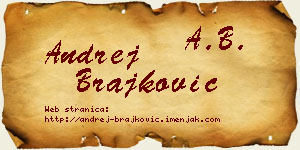 Andrej Brajković vizit kartica